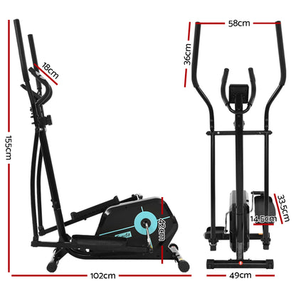 Everfit Exercise Bike Elliptical Cross Trainer Bicycle Home Gym Fitness Machine-Sports &amp; Fitness &gt; Fitness Accessories-PEROZ Accessories