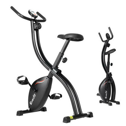 Everfit Exercise Bike X-Bike Folding Magnetic Bicycle Cycling Flywheel Fitness Machine-Sports &amp; Fitness &gt; Fitness Accessories-PEROZ Accessories