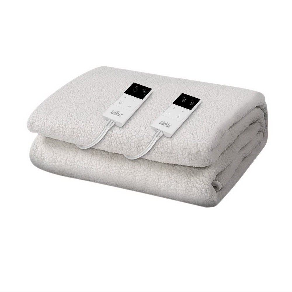 Giselle Bedding Double Size Electric Blanket Fleece-Electric Throw Blanket-PEROZ Accessories