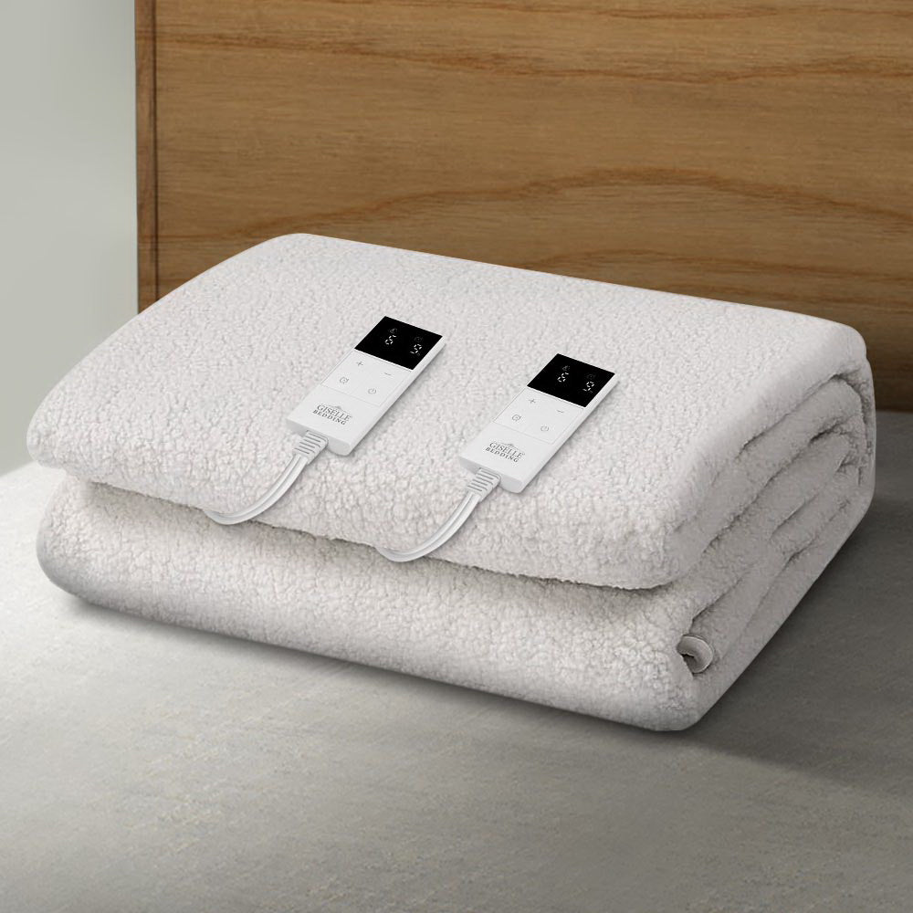Giselle Bedding Queen Size Electric Blanket Fleece-Electric Throw Blanket-PEROZ Accessories