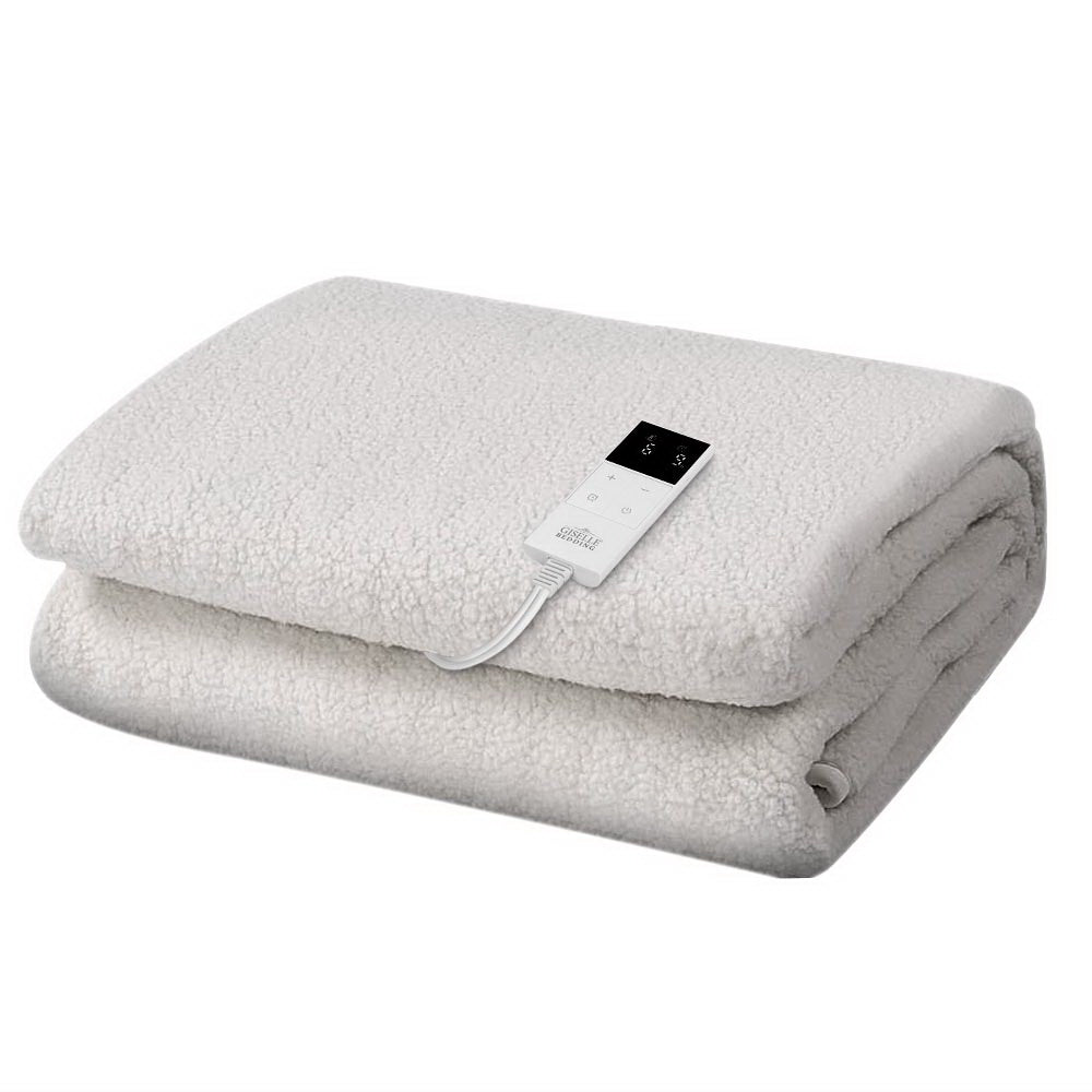 Giselle Bedding Single Size Electric Blanket Fleece-Electric Throw Blanket-PEROZ Accessories
