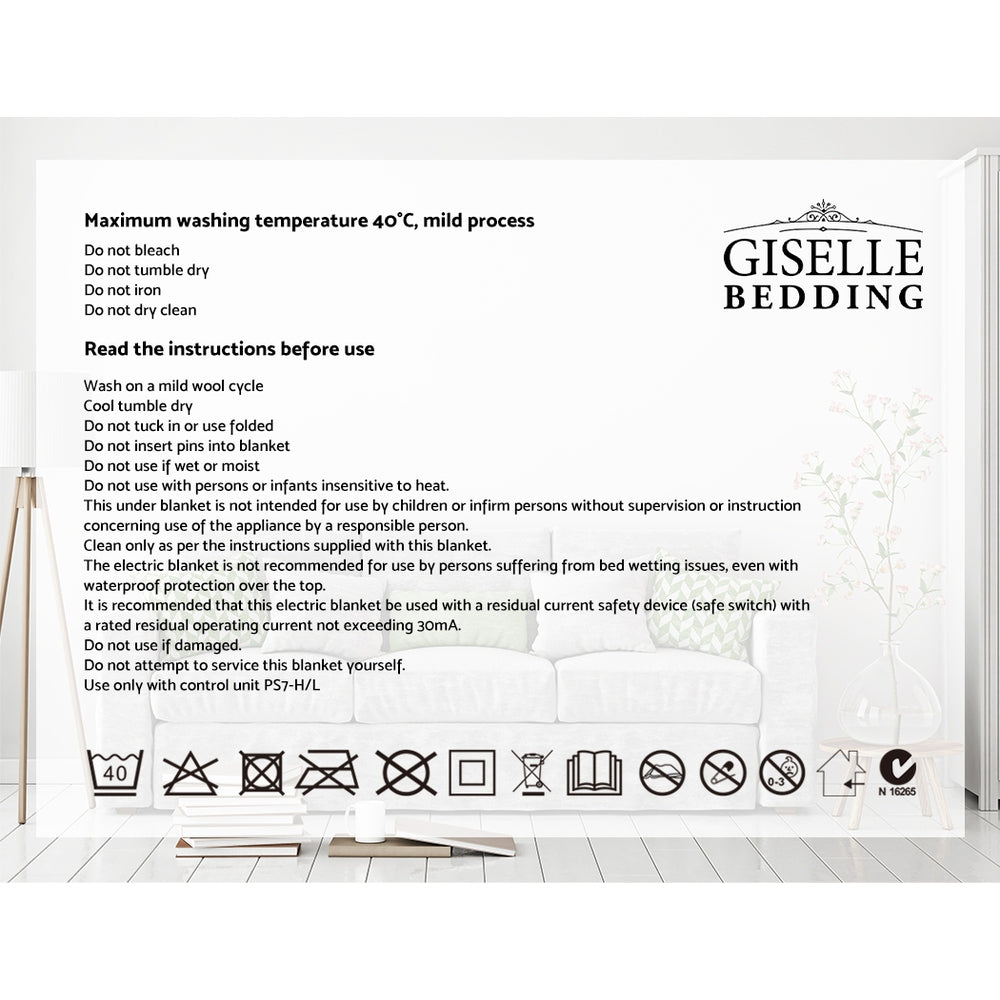 Giselle Bedding Heated Electric Throw Rug Fleece Sunggle Blanket Washable Pink-Electric Throw Blanket-PEROZ Accessories