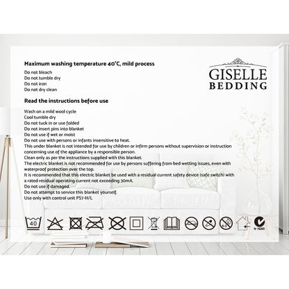 Giselle Bedding Heated Electric Throw Rug Fleece Sunggle Blanket Washable Pink-Electric Throw Blanket-PEROZ Accessories
