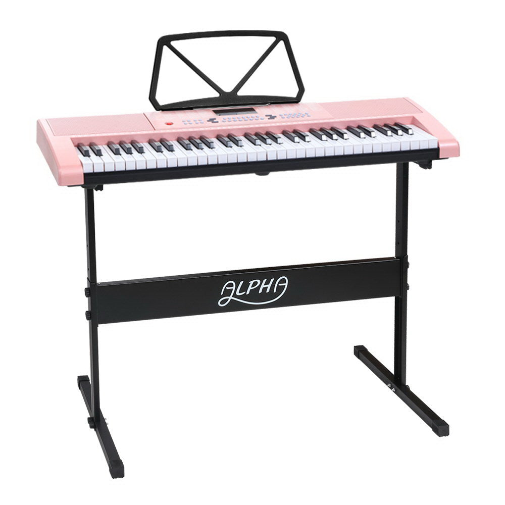 Alpha 61 Key Lighted Electronic Piano Keyboard LED Electric Holder Music Stand-Audio &amp; Video &gt; Musical Instrument &amp; Accessories-PEROZ Accessories