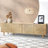 Oikiture TV Cabinet Entertainment Unit Stand Storage Unique Door Furniture 160CM-Entertainment Unit-PEROZ Accessories
