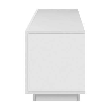 Oikiture TV Cabinet Entertainment Unit Stand Gloss RGB LED Furniture White 180CM-Entertainment Unit-PEROZ Accessories