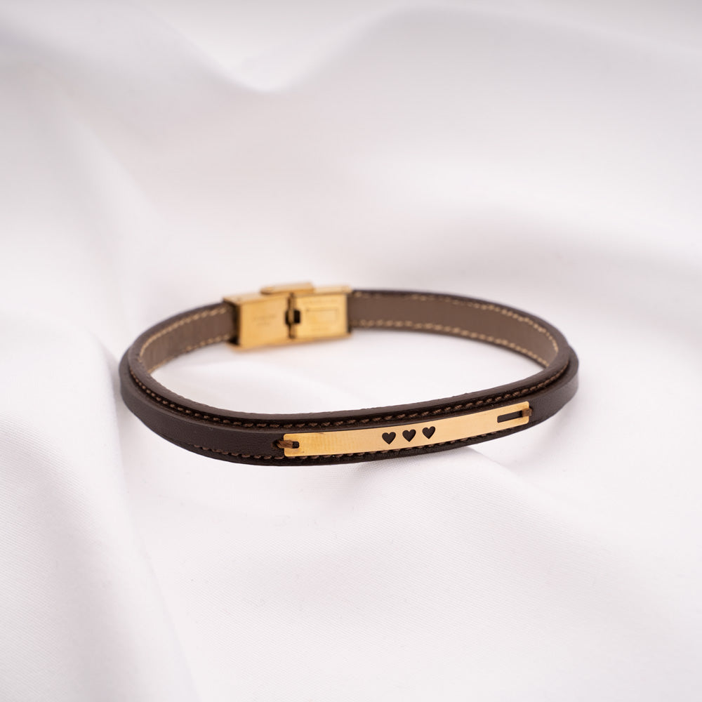 Elysia Women_s Leather Bracelet - Brown - Peroz Accessories