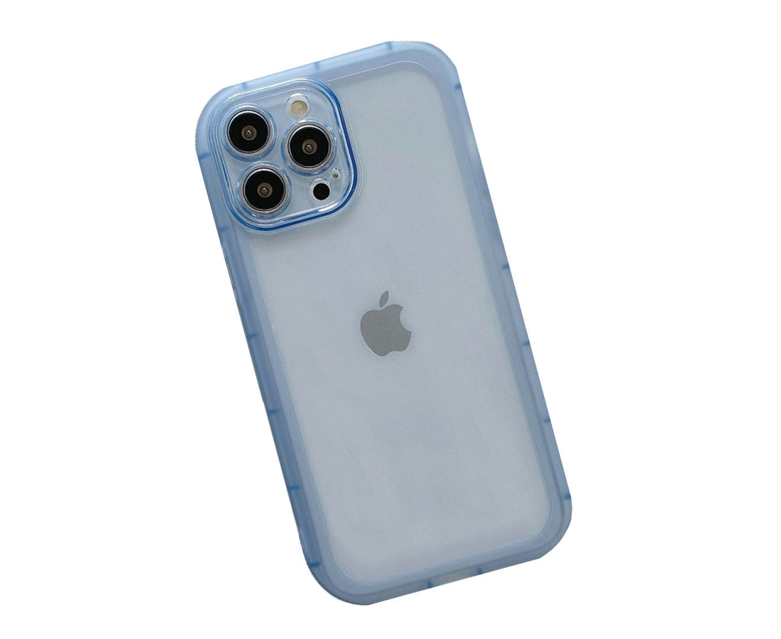 Anymob iPhone Case Blue Transparent Matte Soft Silicone Mobile Cover For iPhone13 Pro Max 11 12 Pro Max X XS Max XR-Mobile Phone Cases-PEROZ Accessories