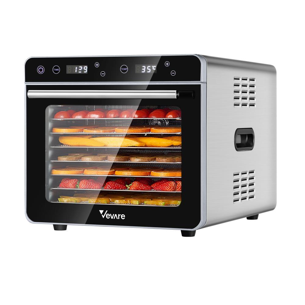 Vevare Food Dehydrators Stainless Steel Jerky Dehydrator Fruit Dryer 8 Trays-Food Dehydrator-PEROZ Accessories