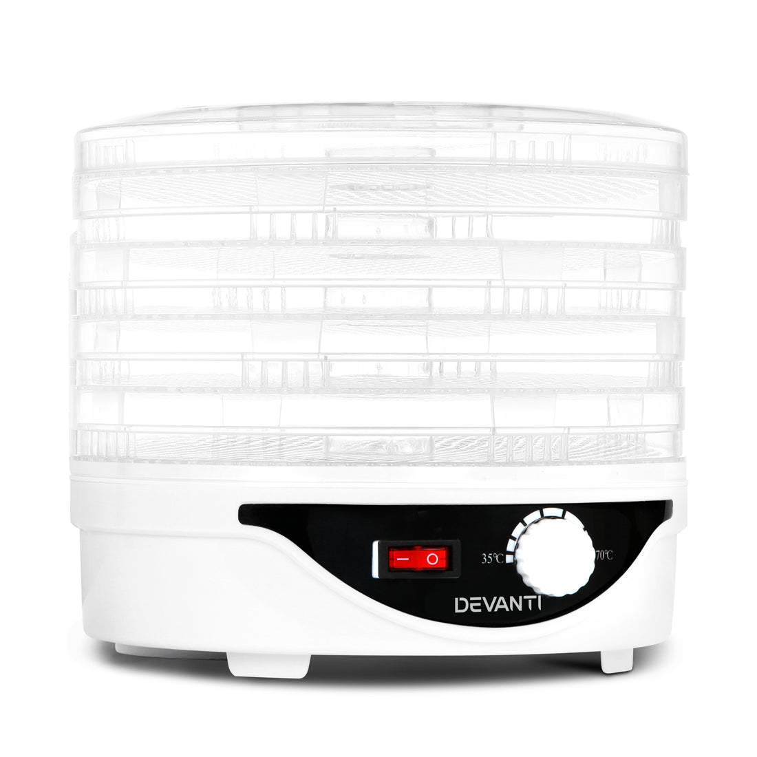 Devanti 5 Trays Food Dehydrator Fruit Dehydrators Pet Beef Jerky Dryer White-Appliances &gt; Kitchen Appliances-PEROZ Accessories
