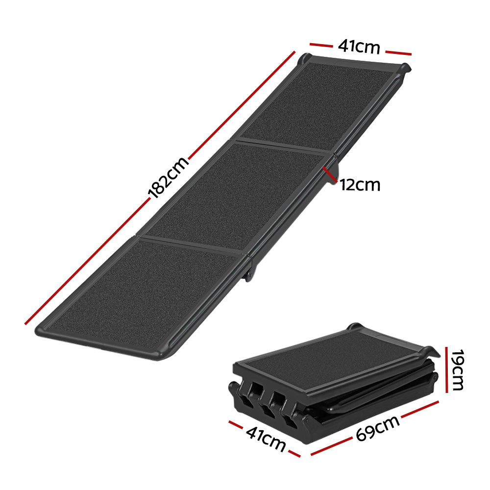 i.Pet Dog Ramp Pet Stairs Steps Car Travel SUV Ladder Foldable Portable Adjustable-Pet Care &gt; Dog Supplies-PEROZ Accessories