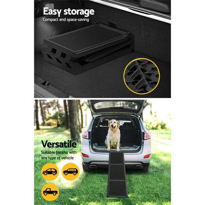 i.Pet Dog Ramp Pet Stairs Steps Car Travel SUV Ladder Foldable Portable Adjustable-Pet Care &gt; Dog Supplies-PEROZ Accessories