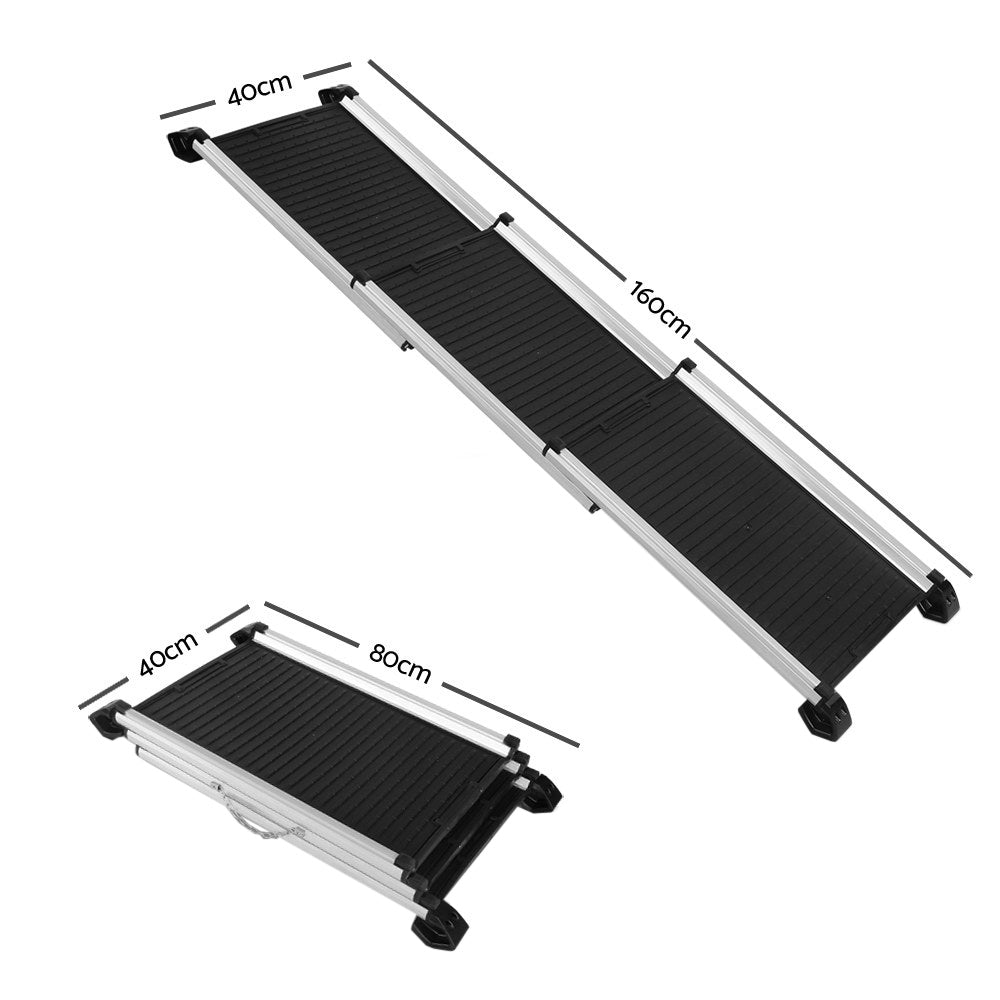 i.Pet Dog Ramp Pet Stairs Steps Car SUV Foldable Portable Ladder Adjustable-Pet Care &gt; Dog Supplies-PEROZ Accessories
