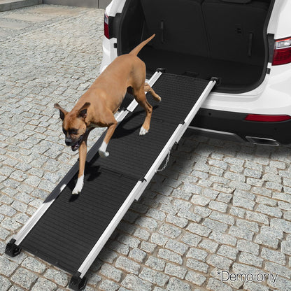 i.Pet Dog Ramp Pet Stairs Steps Car SUV Foldable Portable Ladder Adjustable-Pet Care &gt; Dog Supplies-PEROZ Accessories