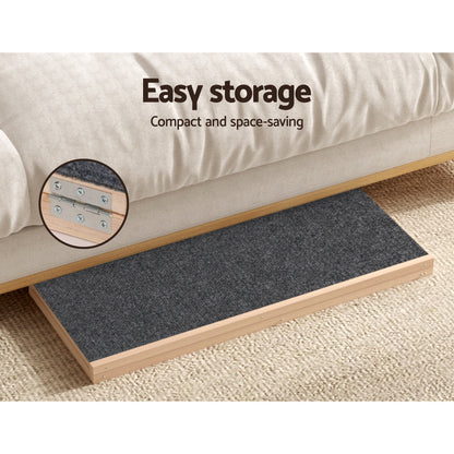 i.Pet Dog Ramp 100cm Adjustable Height Wooden Steps Stairs For Bed Sofa Car Foldable-Pet Care &gt; Dog Supplies-PEROZ Accessories