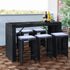 Gardeon 7 Piece Outdoor Dining Table Set - Black-Furniture > Outdoor-PEROZ Accessories
