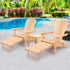 Gardeon 3 Piece Outdoor Beach Chair and Table Set-Furniture > Outdoor-PEROZ Accessories