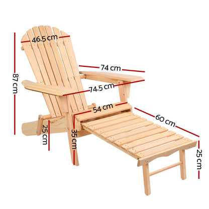 Gardeon Outdoor Furniture Sun Lounge Chairs Beach Chair Recliner Adirondack Patio Garden-Furniture &gt; Outdoor-PEROZ Accessories