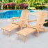 Gardeon Set of 2 Outdoor Sun Lounge Chairs Patio Furniture Beach Chair Lounger-Furniture > Outdoor-PEROZ Accessories