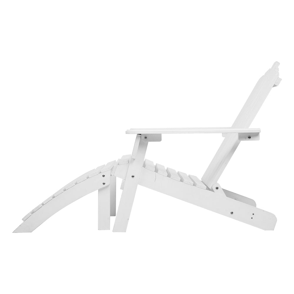 Gardeon Outdoor Sun Lounge Beach Chairs Table Setting Wooden Adirondack Patio Chair-Furniture &gt; Outdoor-PEROZ Accessories