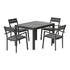 Gardeon 5pcs Outdoor Dining Set 4-Seater Aluminum Extension Table Chairs Lounge-Furniture > Outdoor-PEROZ Accessories