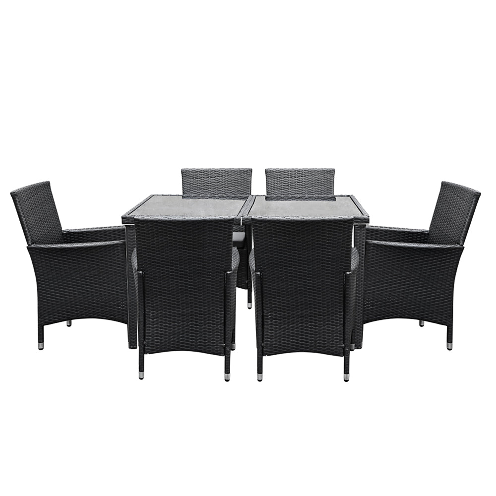 Gardeon Outdoor Furniture 7pcs Dining Set-Furniture &gt; Outdoor-PEROZ Accessories