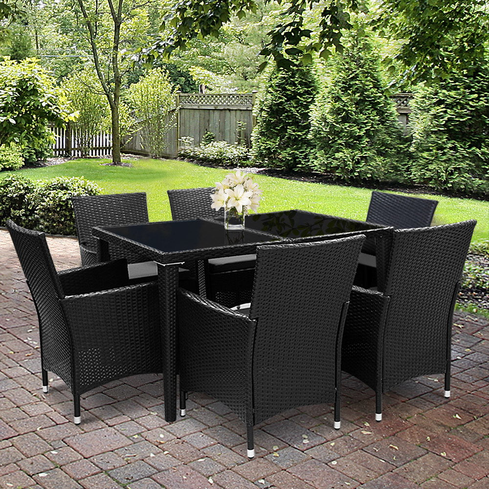 Gardeon Outdoor Furniture 7pcs Dining Set-Furniture &gt; Outdoor-PEROZ Accessories