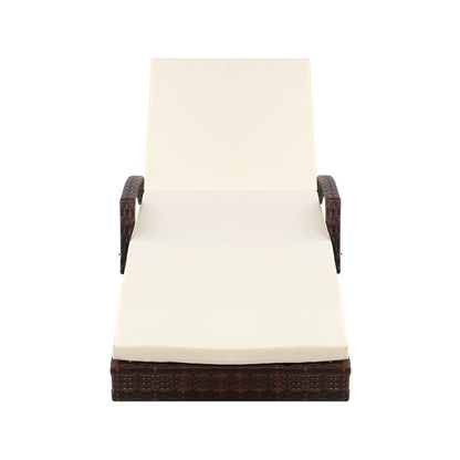Gardeon Outdoor Sun Lounge - Brown-Furniture &gt; Outdoor-PEROZ Accessories