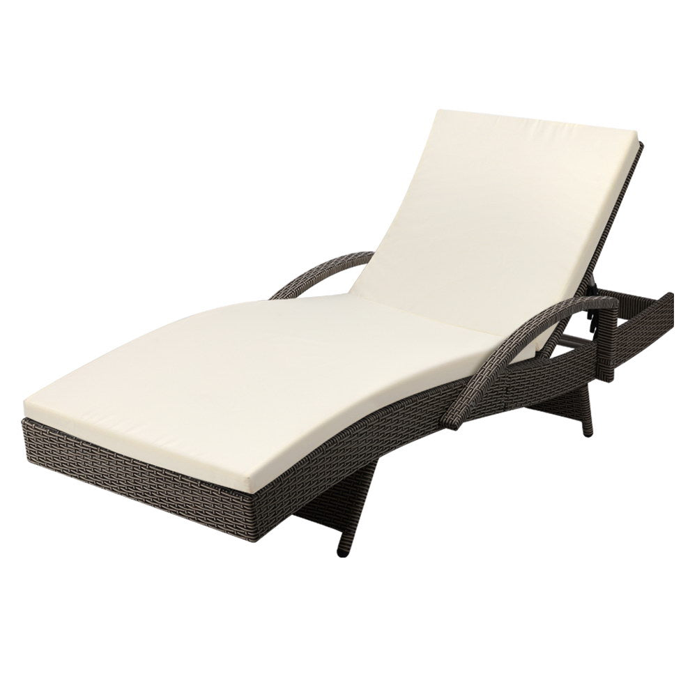 Gardeon Outdoor Sun Lounge - Grey-Furniture &gt; Outdoor-PEROZ Accessories