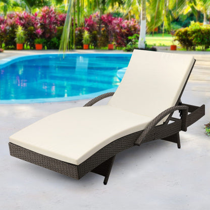 Gardeon Outdoor Sun Lounge - Grey-Furniture &gt; Outdoor-PEROZ Accessories