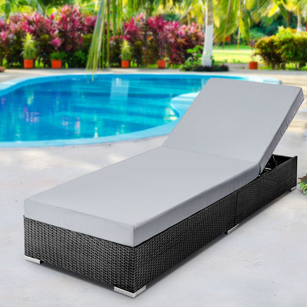 Gardeon Sun Lounge Outdoor Furniture Day Bed Wicker Rattan Garden Sofa-Furniture &gt; Outdoor-PEROZ Accessories