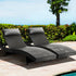 Gardeon Outdoor Sun Lounge Setting Wicker Lounger Day Bed Rattan Patio Furniture Black-Furniture > Outdoor-PEROZ Accessories