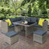 Gardeon Outdoor Furniture Patio Set Dining Sofa Table Chair Lounge Garden Wicker Grey-Furniture > Outdoor-PEROZ Accessories