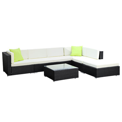 Gardeon 7PC Sofa Set with Storage Cover Outdoor Furniture Wicker-Furniture &gt; Outdoor-PEROZ Accessories