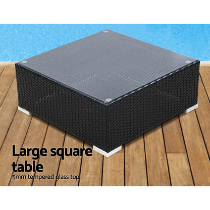 Gardeon 7PC Sofa Set with Storage Cover Outdoor Furniture Wicker-Furniture &gt; Outdoor-PEROZ Accessories