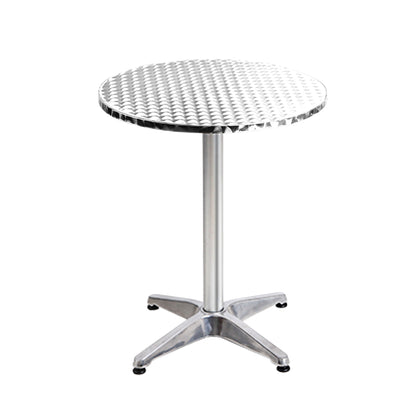 Gardeon 2pcs Outdoor Bar Table Furniture Adjustable Aluminium Cafe Table Round-Furniture &gt; Outdoor-PEROZ Accessories