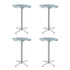 Gardeon 4pcs Outdoor Bar Table Furniture Adjustable Aluminium Cafe Table Round-Furniture > Outdoor-PEROZ Accessories