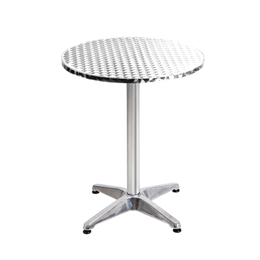 Gardeon 6pcs Outdoor Bar Table Furniture Adjustable Aluminium Cafe Table Round-Furniture &gt; Outdoor-PEROZ Accessories