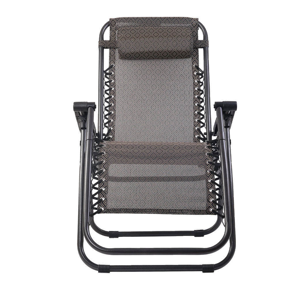 Gardeon Zero Gravity Chair 2PC Reclining Outdoor Sun Lounge Folding Camping-Furniture &gt; Outdoor-PEROZ Accessories