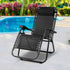 Gardeon Outdoor Portable Recliner - Black-Furniture > Outdoor-PEROZ Accessories