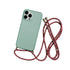 Anymob iPhone Case Green Transparent Candy Color Crossbody Necklace Lanyard Mobile Cover iPhone 13 12 Pro Max 11 Pro Max X XS Max XR Compatible-Mobile Phone Cases-PEROZ Accessories