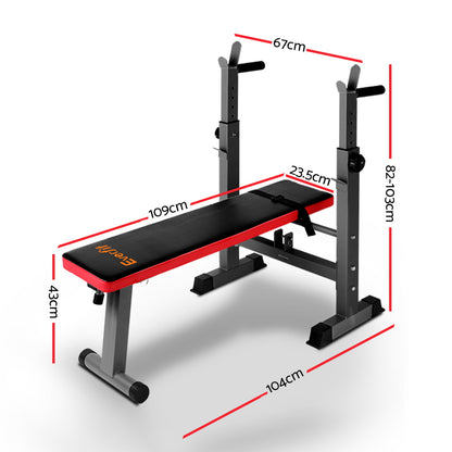 Everfit Multi-Station Weight Bench Press Weights Equipment Fitness Home Gym Red-Sports &amp; Fitness &gt; Fitness Accessories-PEROZ Accessories