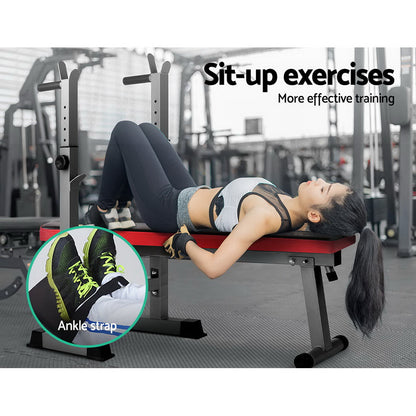 Everfit Multi-Station Weight Bench Press Weights Equipment Fitness Home Gym Red-Sports &amp; Fitness &gt; Fitness Accessories-PEROZ Accessories