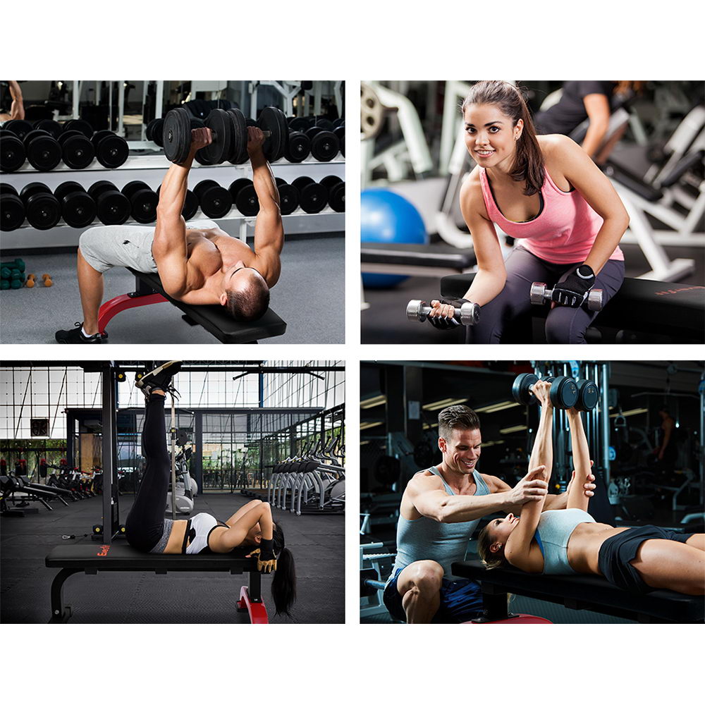 Everfit Fitness Flat Bench Weight Press Gym Home Strength Training Exercise-Sports &amp; Fitness &gt; Fitness Accessories-PEROZ Accessories