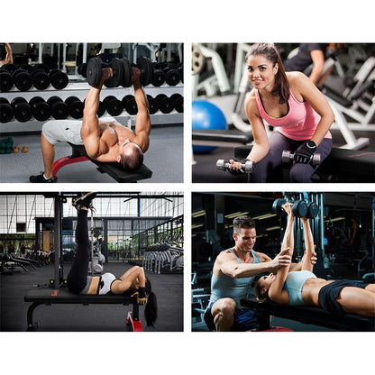 Everfit Fitness Flat Bench Weight Press Gym Home Strength Training Exercise-Sports &amp; Fitness &gt; Fitness Accessories-PEROZ Accessories
