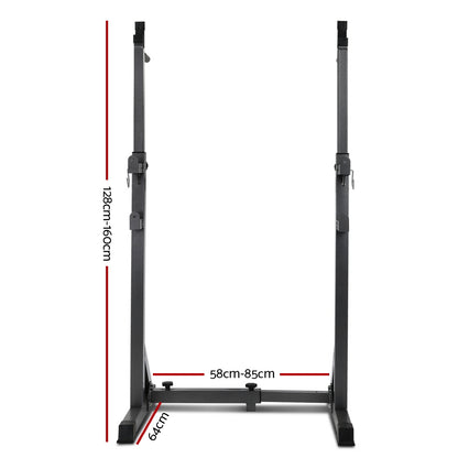 Everfit Squat Rack Pair Fitness Weight Lifting Gym Exercise Barbell Stand-Sports &amp; Fitness &gt; Fitness Accessories-PEROZ Accessories