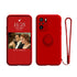 Anymob Xiaomi Redmi Case Red Stand Ring Holder Strap Liquid Silicon Cover Phone Protection-Mobile Phone Cases-PEROZ Accessories