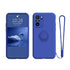 Anymob Xiaomi Redmi Case Blue Stand Ring Holder Strap Liquid Silicon Cover Phone Protection-Mobile Phone Cases-PEROZ Accessories