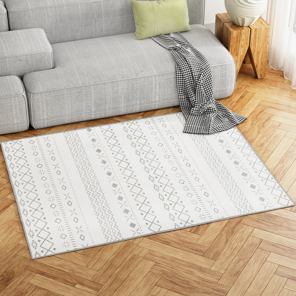 Artiss Floor Rugs 120x160cm Washable Area Mat Large Carpet Soft Short Pile Una-Home &amp; Garden &gt; Rugs-PEROZ Accessories