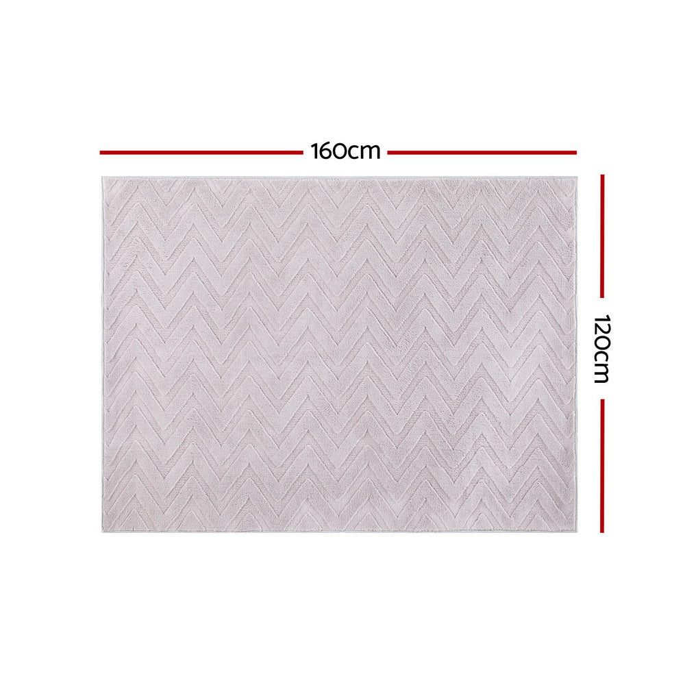 Artiss Floor Rugs 120x160cm Washable Area Mat Large Carpet Microfiber Ripple-Home &amp; Garden &gt; Rugs-PEROZ Accessories